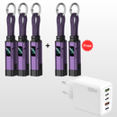 🔥PROMOÇÃO ESPECIAL 50% DE DESCONTO🔥 Cabo de carregamento com porta-chaves e ecrã digital 4 em 1