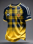 Men's UK Football Lover Scotland Printed short sleeve t-shirt 03
