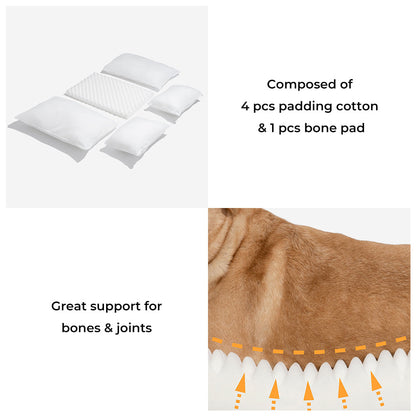 Trendige gestreifte Kunst-Lammwolle doppellagige Hund- & Katzen-Sofabetten - Home Office
