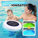 Desinfetante de iões de cobre e prata alimentado a energia solar, reduz o cloro em até 85%, inibe o crescimento de algas e bactérias, é suave para a pele e os olhos; basta colocá-lo a flutuar na piscina para obter água cristalina🏖️