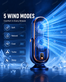 🥳PROMOÇÃO DE 2026🥳💞Mais de 50 mil unidades vendidas!💨🌙 50% de desconto! Ventilador de mesa portátil – 5 velocidades, ultrassilencioso, brisa suave. Perfeito para o quarto ou para o escritório. Mantém-te fresco sem ruído! 😴✨