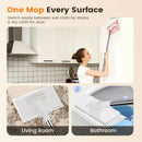 Esfregona plana com cabo em aço inoxidável, inclui panos reutilizáveis e laváveis🏆