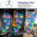 🦋 Dê um toque especial ao seu jardim✨Sinos de vento solares com desenhos criativos de pássaros