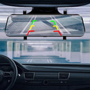 Câmara de marcha-atrás e câmara de bordo de 10 polegadas com ecrã tátil – Visão noturna HD 1296P, lente dupla – ideal para uma condução e estacionamento seguros🚗📹