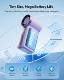Mini-ventilador portátil com ecrã LED – 👍 Ventilador de bolso turbo com 5 velocidades. ✨ Recarregável por USB, refrigeração de alta velocidade para viagens e maquilhagem. O presente perfeito. Refrigeração portátil