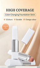 🎉[PRODUTO OFICIAL] 🎉Stick de Cobertura V com Pincel Removível - Stick de Base Coreano para Cuidados da Pele que Muda de Cor com Cápsulas de Colagénio (12.7 g)