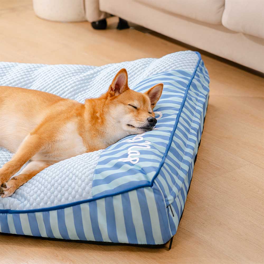 Extra großes kühlendes waschbares rechteckiges orthopädisches Hundebett - haustierfreundliches Schlafzimmer