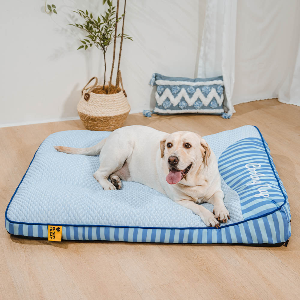 Extra großes kühlendes waschbares rechteckiges orthopädisches Hundebett - haustierfreundliches Schlafzimmer
