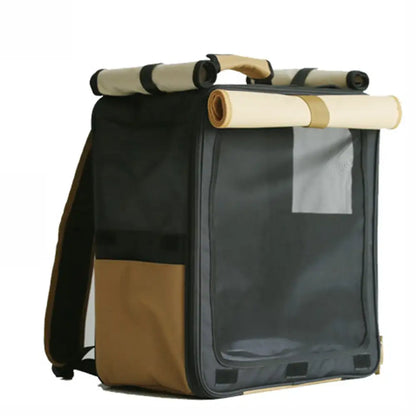 Mehrzweck atmungsaktiver Roll-Up Haustierträger Katzenrucksack