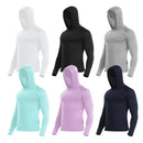 Camisola com capuz leve de secagem rápida e proteção UV para homem