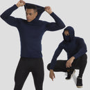 Camisola com capuz leve de secagem rápida e proteção UV para homem