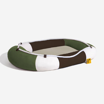 Sommerliche, kühlende, wasserdichte, bootförmige Tierliege oder Kissen – Chill Raft