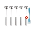 🍳 Um prático auxiliar de cozinha! Batedor manual com cabo antiderrapante, em aço inoxidável e resistente, a um preço acessível!