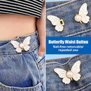 🌸🦋 COMPRE 1 E GANHE 1 GRÁTIS 🎁💜 Fivela removível em forma de borboleta para ajustar a cintura – sem necessidade de ferramentas, ajuste regulável para calças de ganga, saias e vestidos, cria uma silhueta em forma de ampulheta ✨👗💃