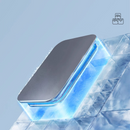 Mini-refrigerador portátil com névoa de gelo – Ventilador de secretária e de parede com 3 velocidades, ligação USB e pulverizador