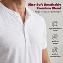 Men's Casual Slim Fit Button Placket Tee