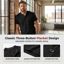 Men's Casual Slim Fit Button Placket Tee