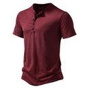 Men's Casual Slim Fit Button Placket Tee