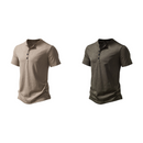 Men's Casual Slim Fit Button Placket Tee
