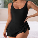 👙Promoção de último dia: 50% de desconto💃Fato de banho de uma peça para mulher, com efeito modelador e laço