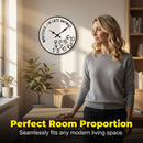 Relógio decorativo com números misturados