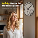 Relógio decorativo com números misturados