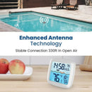 Termómetro digital sem fios para piscina, flutuante e de fácil leitura