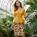 👗50% DE DESCONTO AGORA! 🤍Conjunto de saia lápis e top em blocos de cor – Realça a silhueta, é elegante e perfeito para o escritório, jantares e ocasiões especiais – Conjunto versátil de duas peças ✨