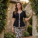 👗50% DE DESCONTO AGORA! 🤍Conjunto de saia lápis e top em blocos de cor – Realça a silhueta, é elegante e perfeito para o escritório, jantares e ocasiões especiais – Conjunto versátil de duas peças ✨