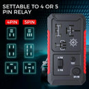 Testador de relés para automóvel com USB-C para relés de 4/5 pinos