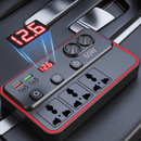 Carregador multifuncional para automóvel com tomadas de corrente alternada e USB