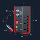Carregador multifuncional para automóvel com tomadas de corrente alternada e USB