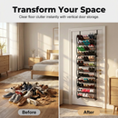 👟 50% DE DESCONTO AGORA! 🏆 Organizador de sapatos para pendurar na porta – 24 compartimentos e montagem sem ferramentas – Adapta-se a portas padrão, com capacidade para até 24 pares – perfeito para a entrada ou para o roupeiro 🚪✨