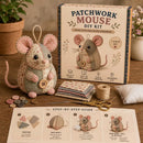 Kit de costura artesanal com rato de peluche vintage