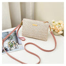 Women's Woven Straw Shoulder Clutch Bag
