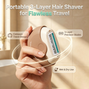 Máquina de cortar cabelo portátil de 3 camadas com tampa giratória