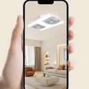 Ventilador de teto moderno 2 em 1 com luz LED – Com controlo remoto ❄️💡🌀🏠