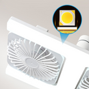 Ventilador de teto moderno 2 em 1 com luz LED – Com controlo remoto ❄️💡🌀🏠