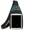 🎒50% RABATT! Vanntett skulderveske med flere lommer & hodetelefonutgang
