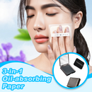 Papel absorvente de oleosidade 3 em 1 – Absorve a oleosidade, aplica pó e funciona como espelho, tudo num só produto. Acabamento mate instantâneo, sem sujidade. Um essencial de verão que cabe no bolso! 💄💨